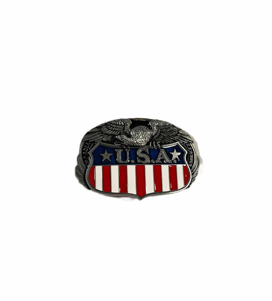 Buckle / Skärpspänne - Usa sköld, oval