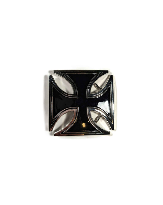 Buckle / Skärpspänne - Malteserkors, svart