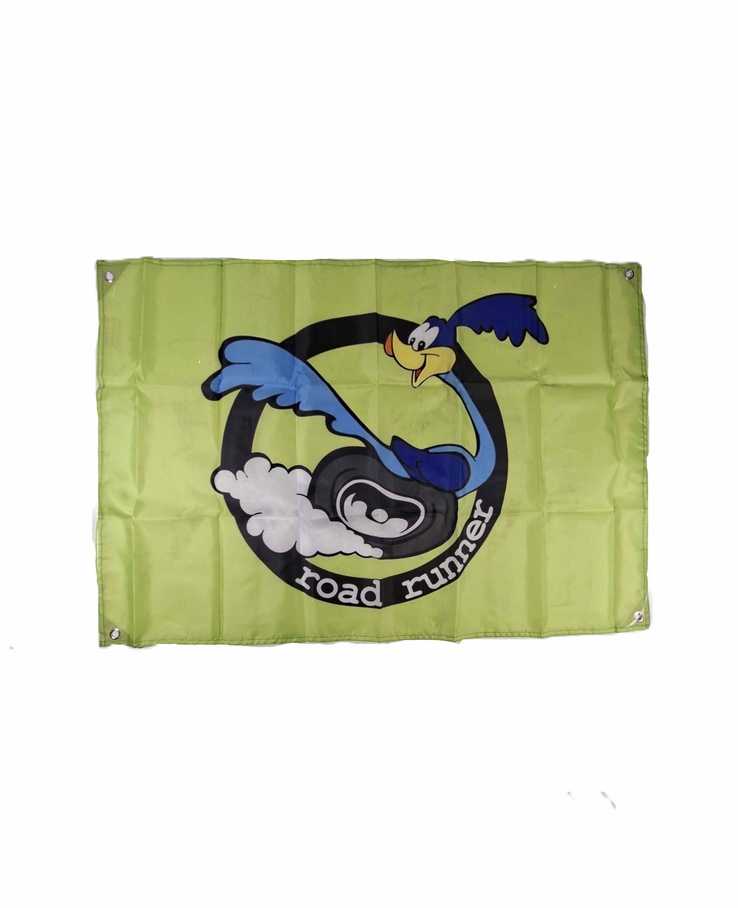 Flagga - Road runner, rund grön