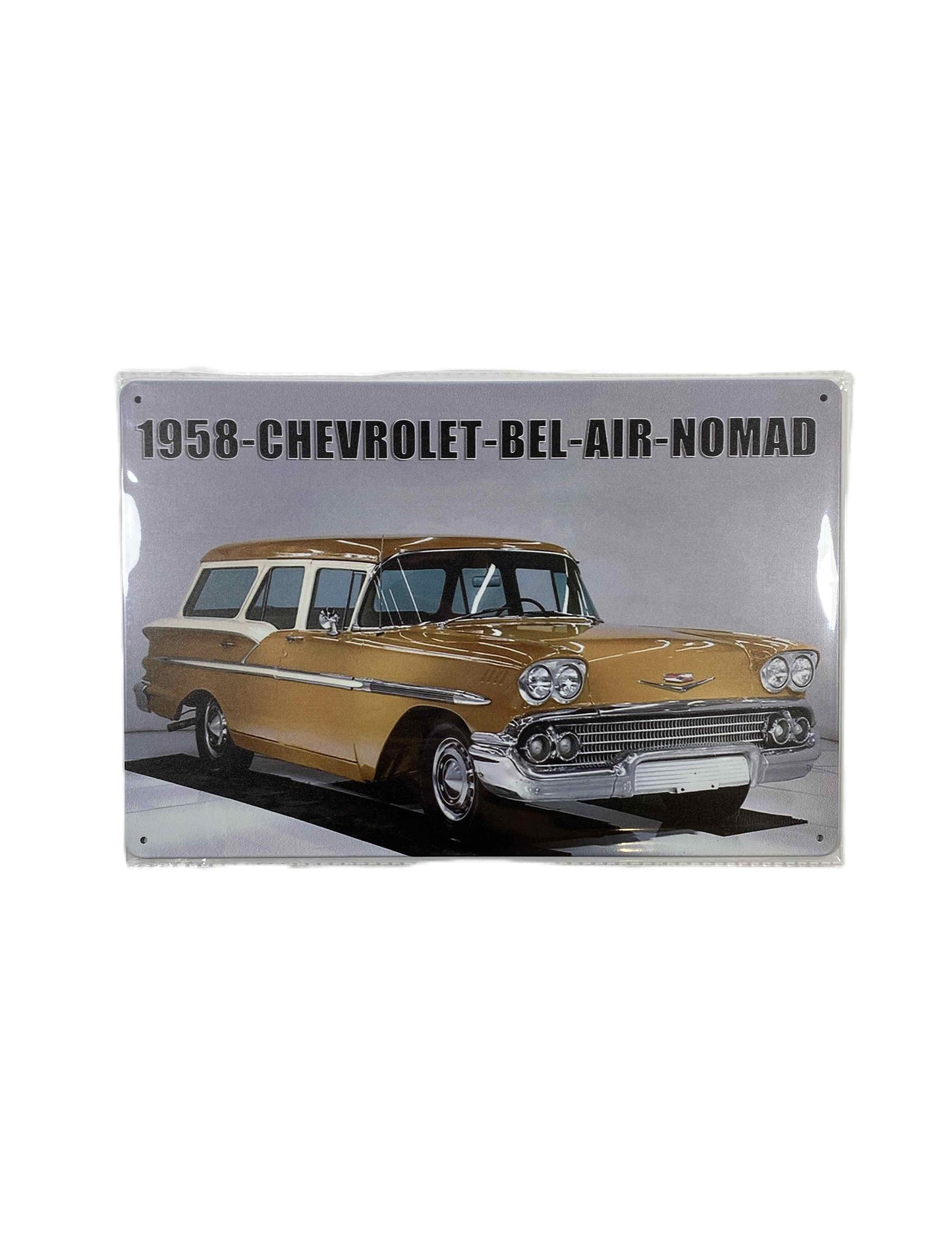 20*30 Plåtskylt - 1958 Chevrolet bel air nomad