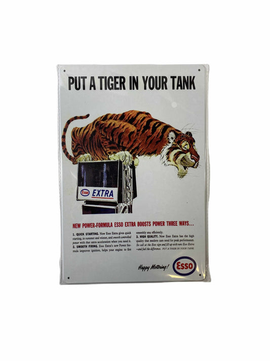 Plåtskylt 20*30 - Tiger in your tank, Esso