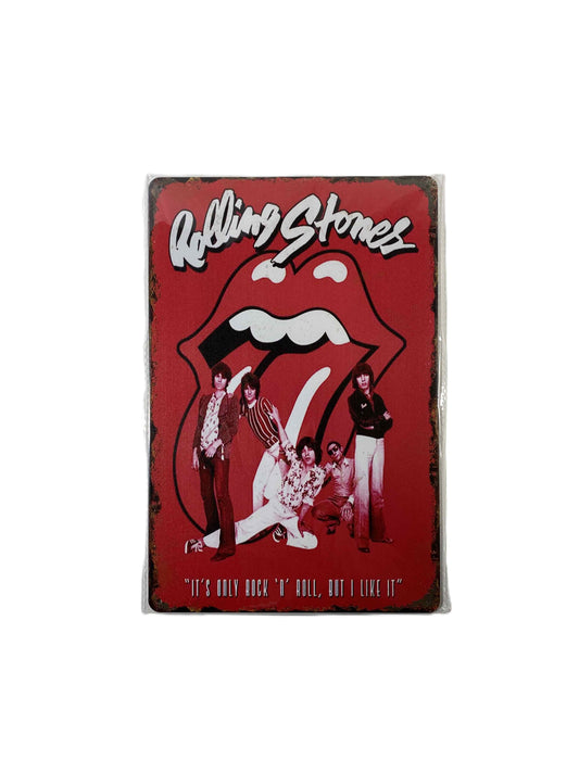 Plåtskylt 20*30 - Rolling Stones, röd