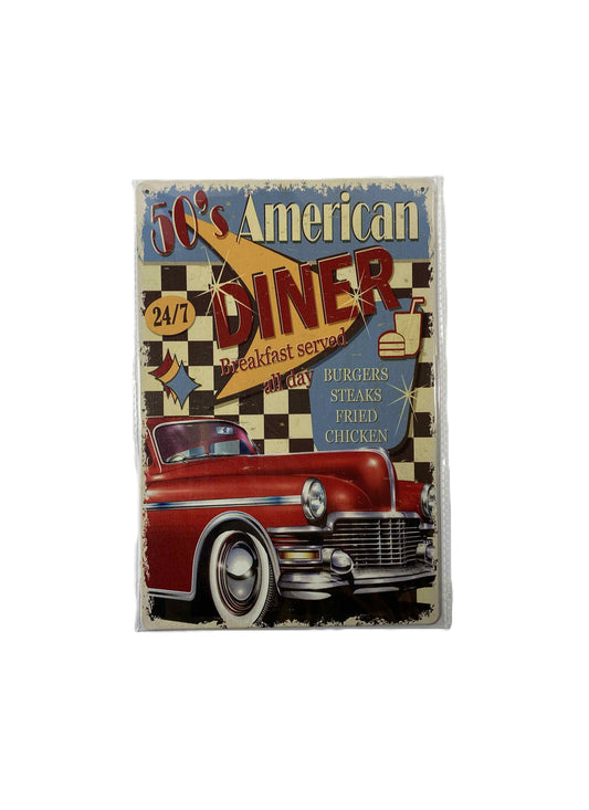 Plåtskylt 20*30 - 50's American diner
