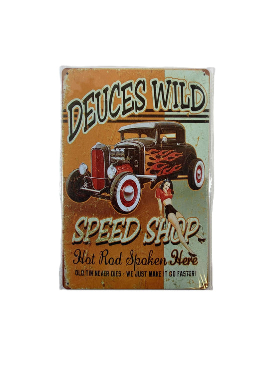 Plåtskylt 20*30 - Deuces Wild