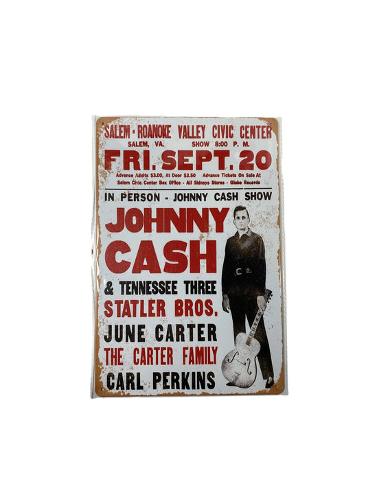 Plåtskylt 20*30 - Johnny Cash in person