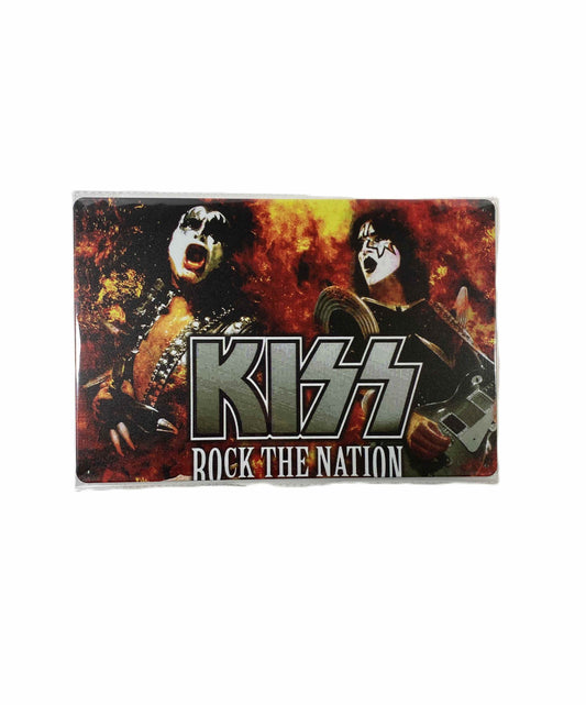 Plåtskylt 20*30 - Kiss, Rock the nation