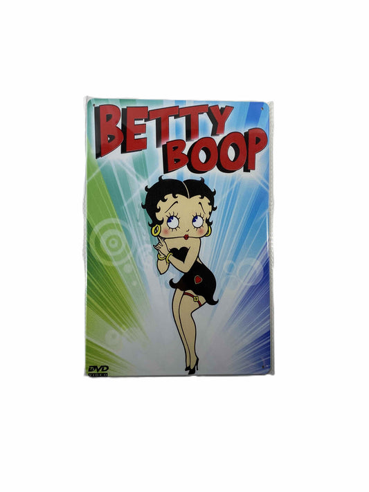 Plåtskylt 20*30 - Betty Boop blå/grön