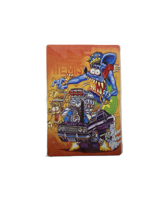Plåtskylt 20*30 - Ratfink, Blå fink