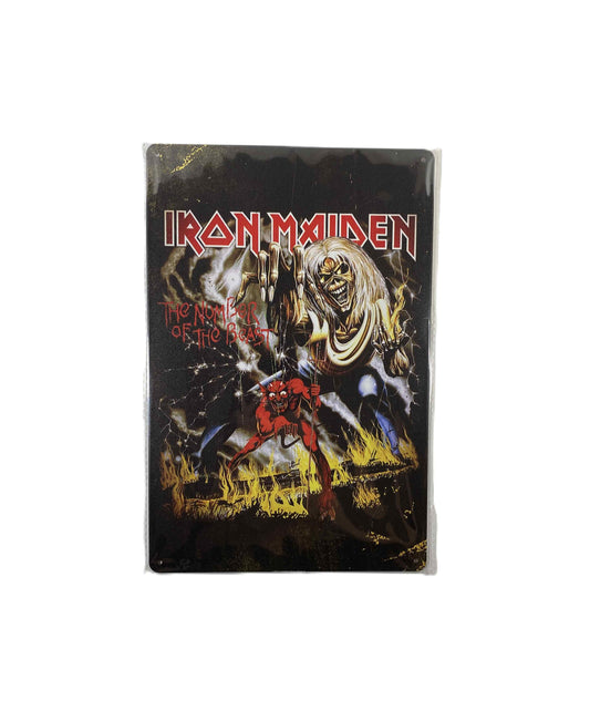 Plåtskylt 20*30 - Iron Maiden , The number