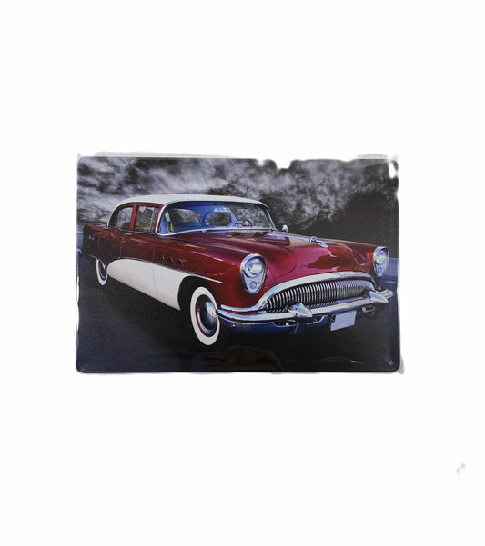 Plåtskylt 20*30 - 1955 Buick, röd