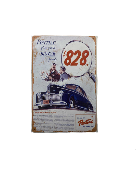 Plåtskylt 20*30 - Pontiac, Big Car