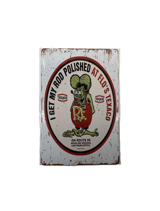 Plåtskylt 20*30 - Ratfink Texaco