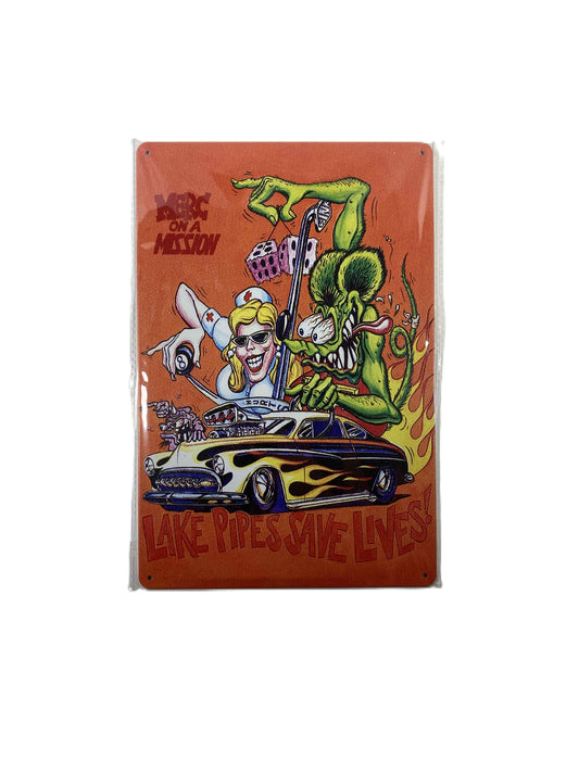 Plåtskylt 20*30 - Ratfink On a Mission