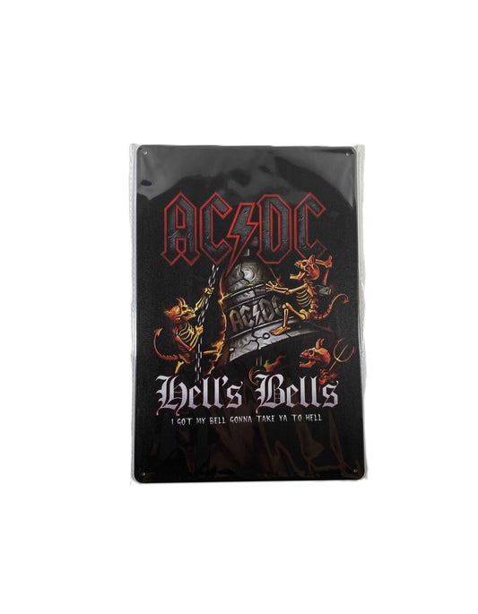Plåtskylt 20*30 - ACDC, Hells bells