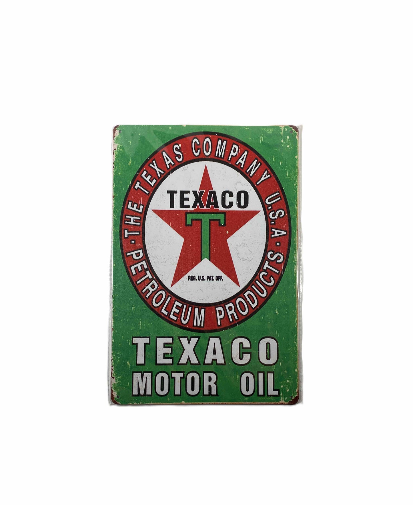 Plåtskylt 20*30 - Texaco motor oil, texas