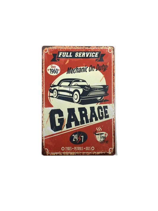 Plåtskylt 20*30 - Garage , full service