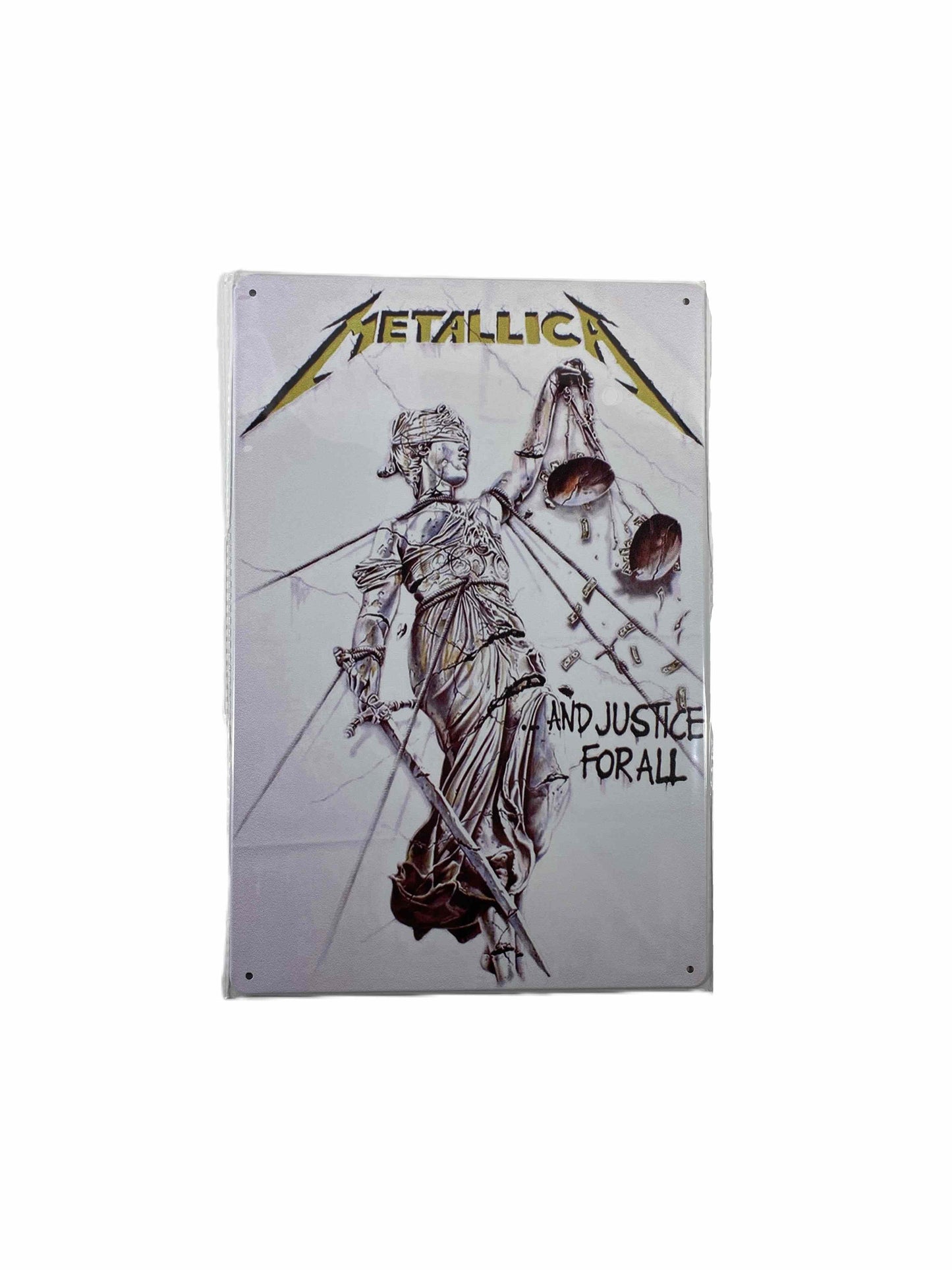 Plåtskylt 20*30 - Metallica, justice
