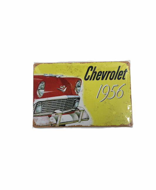 Plåtskylt20*30 - Chevrolet 1956 , gul
