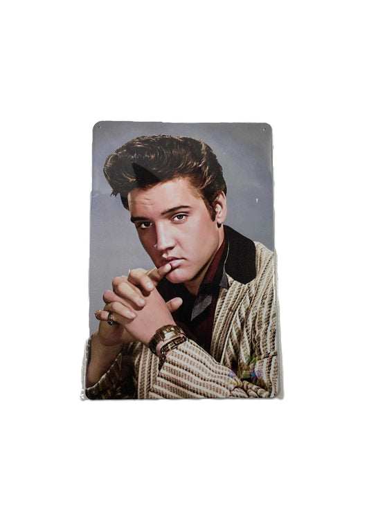 Plåtskylt 20*30 - Elvis Presley, profil grå
