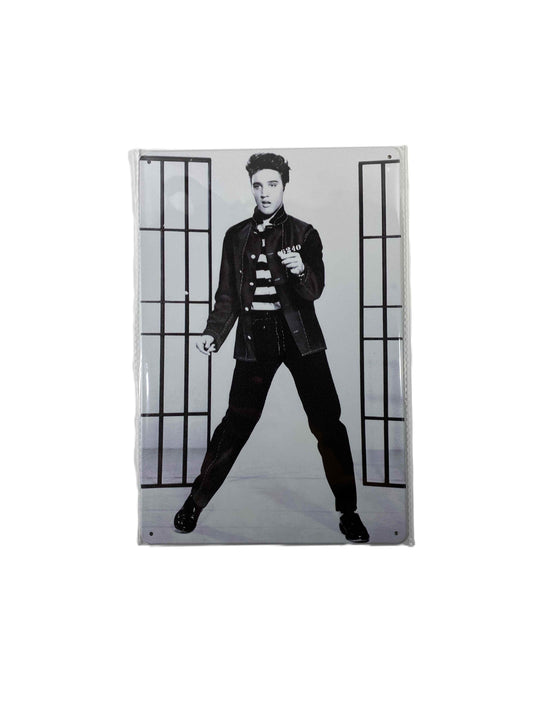 Plåtskylt 20*30 - Elvis Presley Jailhouse, Bredbent