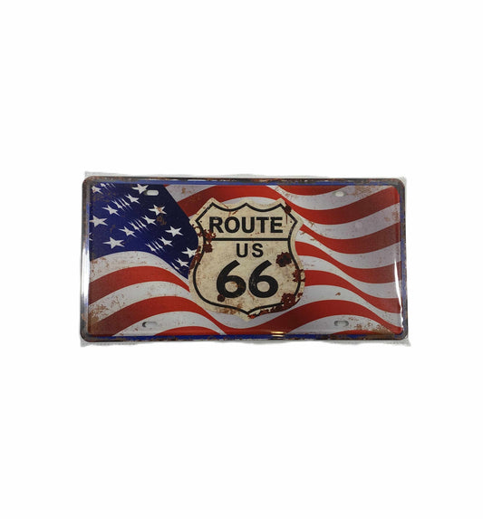 Nr plåtskylt 30*15 - Route 66 USA