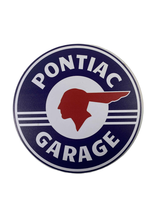 Rund Skylt 30cm - Pontiac Garage