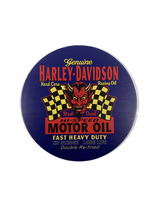 Rund skylt 30cm - Harley Motor oil