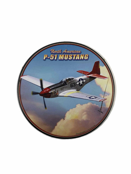 Rnud skylt 30cm - P-51 Mustang