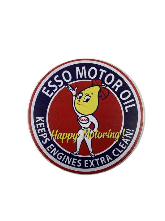 Rund skylt 30cm - Esso Mrs. Maskot