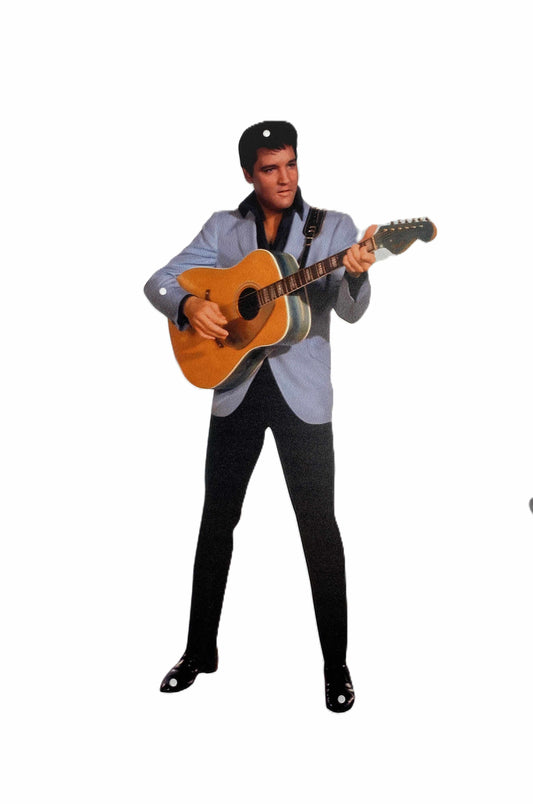 Figurformad plåtskylt - Elvis Presley gitarr