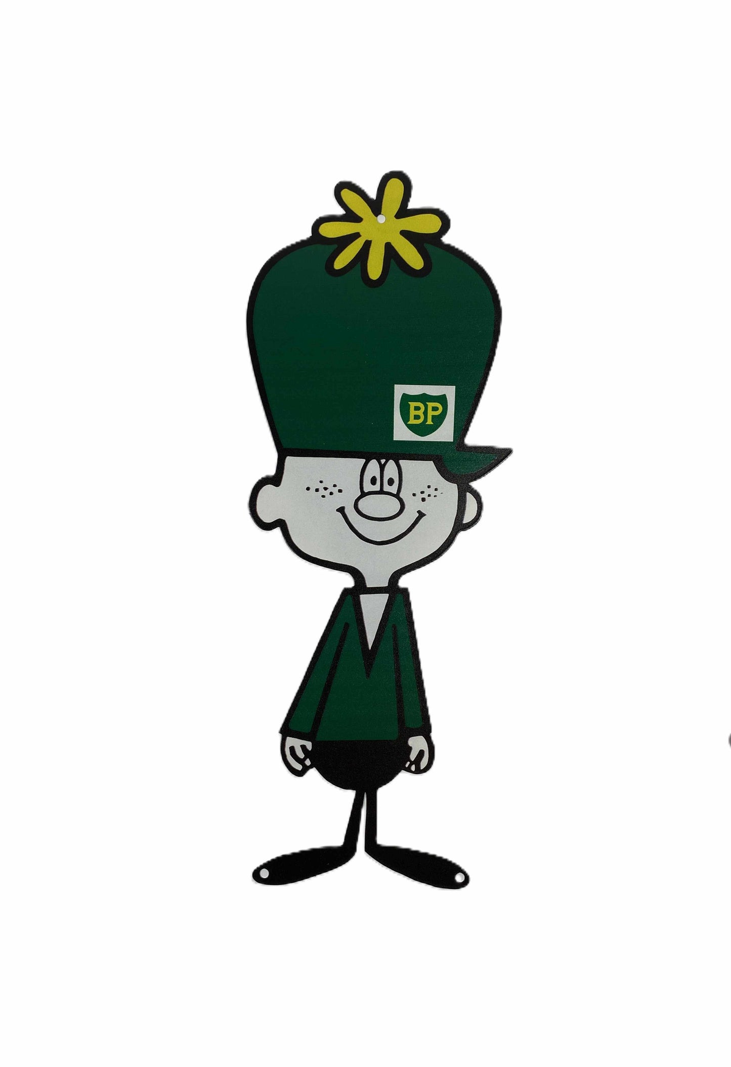 Plåtskylt - BP gubben "Pysslingen" figurformad