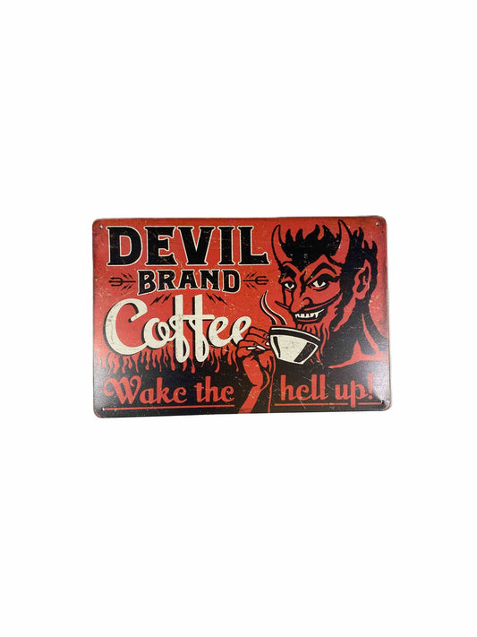 Plåtskylt 20*30 Devil Coffee