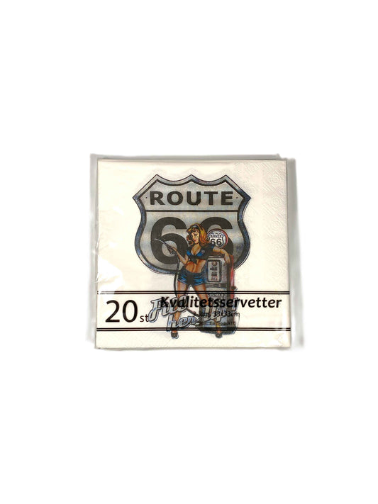 Servetter- Route 66 pin-up