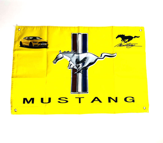 Flagga Mustang Gul