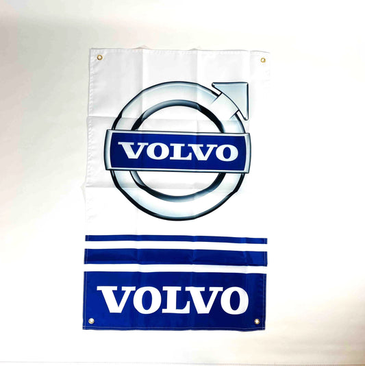 Flagga Volvo Silver/blå/vit