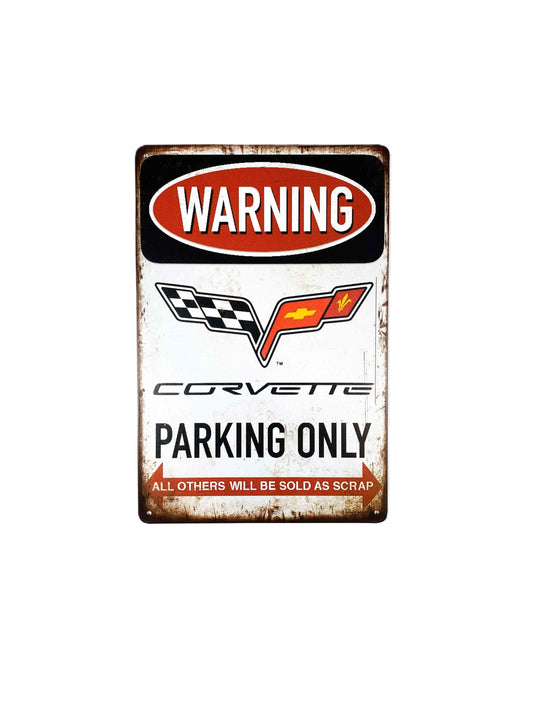 Corvette Parking Only, Plåtskylt 20*30