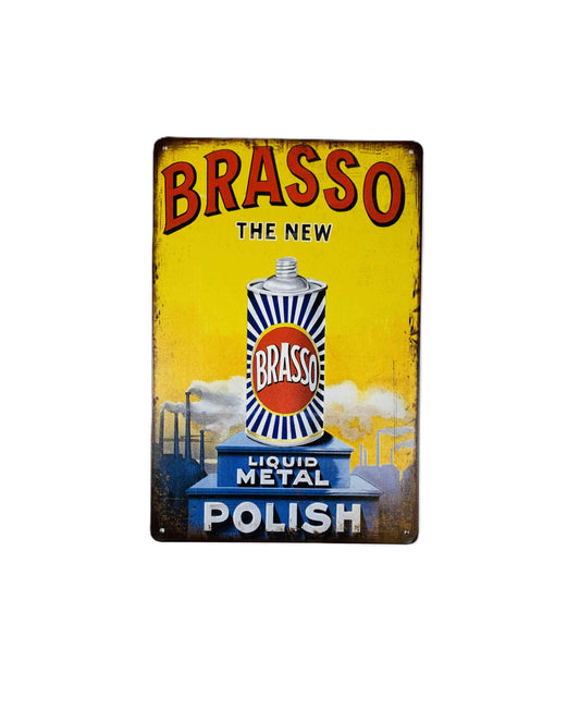 Brasso Metal polish, plåtskylt 20*30