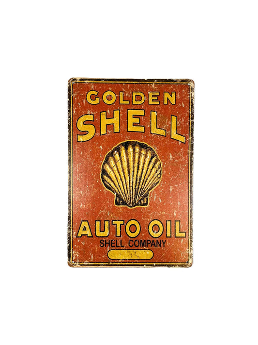 Golden Shell Auto oil, Plåtskylt 20*30