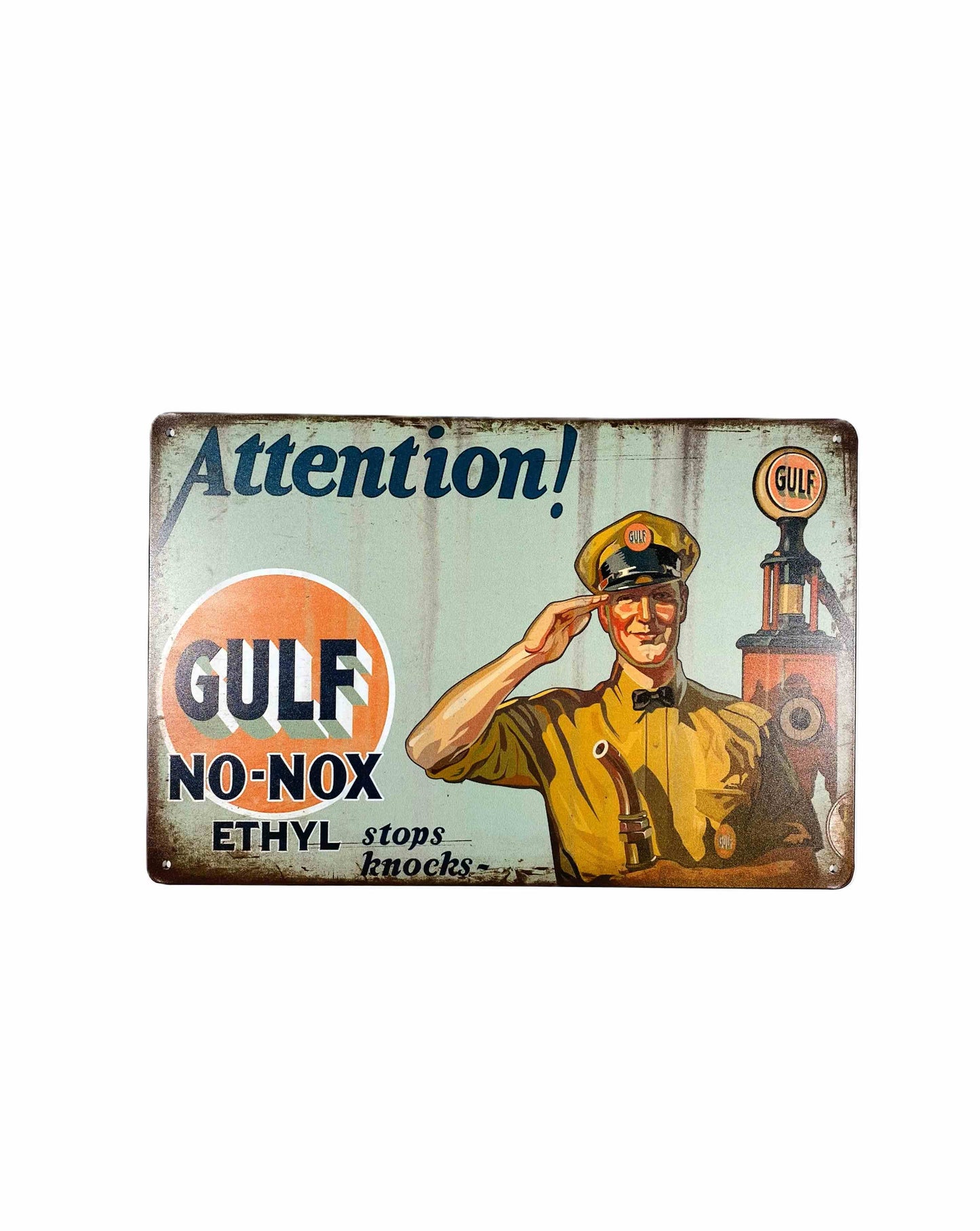 Gulf No-Nox, plåtskylt 20*30