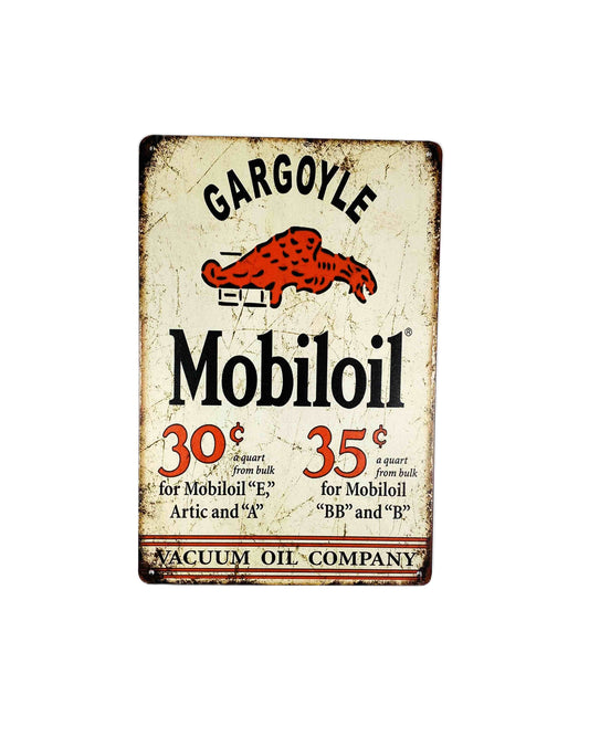 Gargoyle Mobiloil Stående, Plåtskylt 20*30