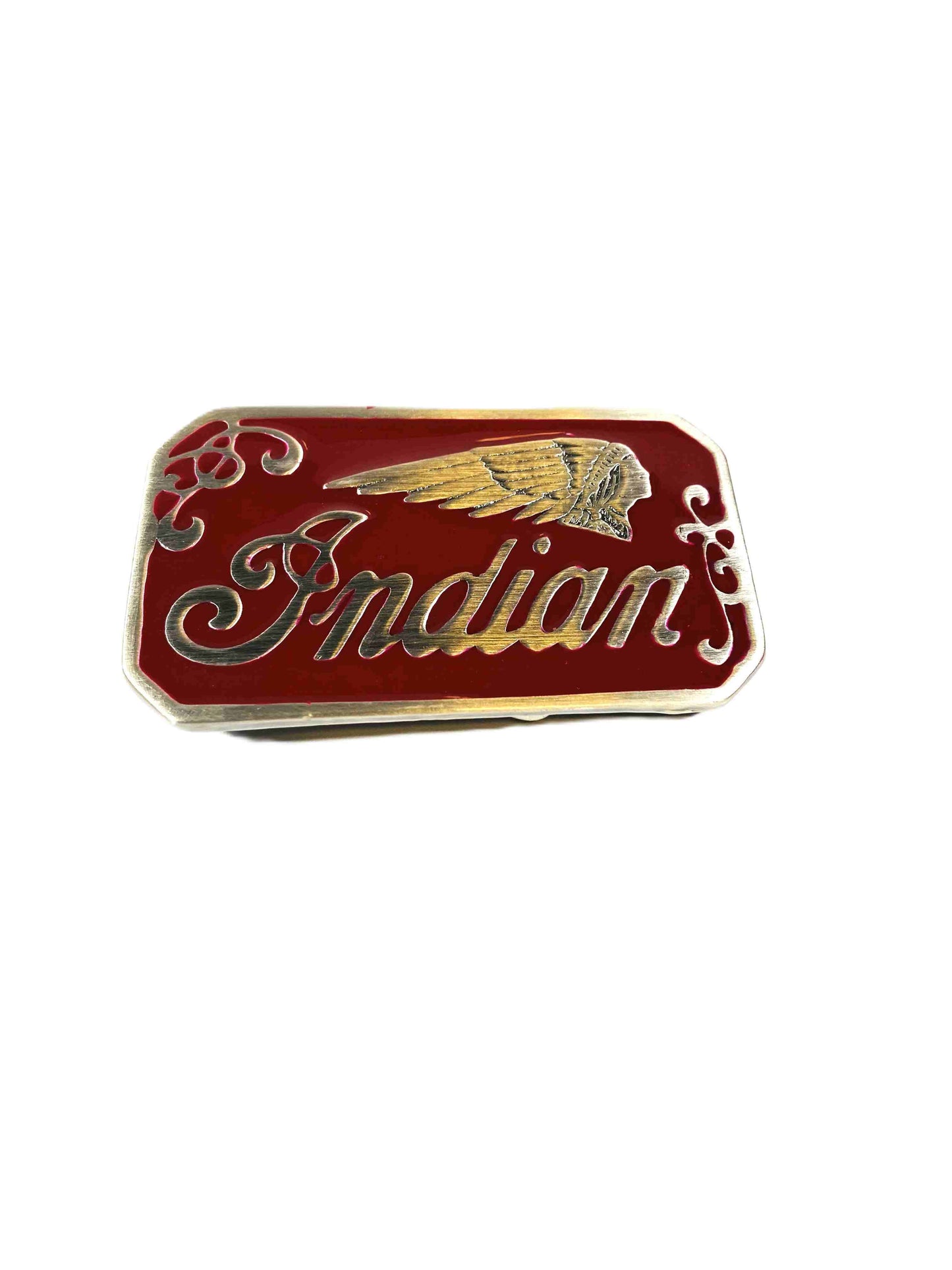 Buckle/skärpspänne - Indian, röd