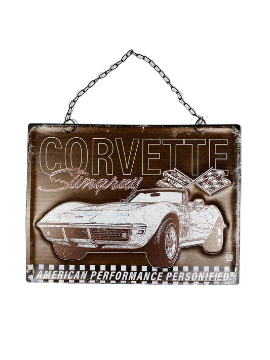 Plåtskylt 30*40, Corvette stingray