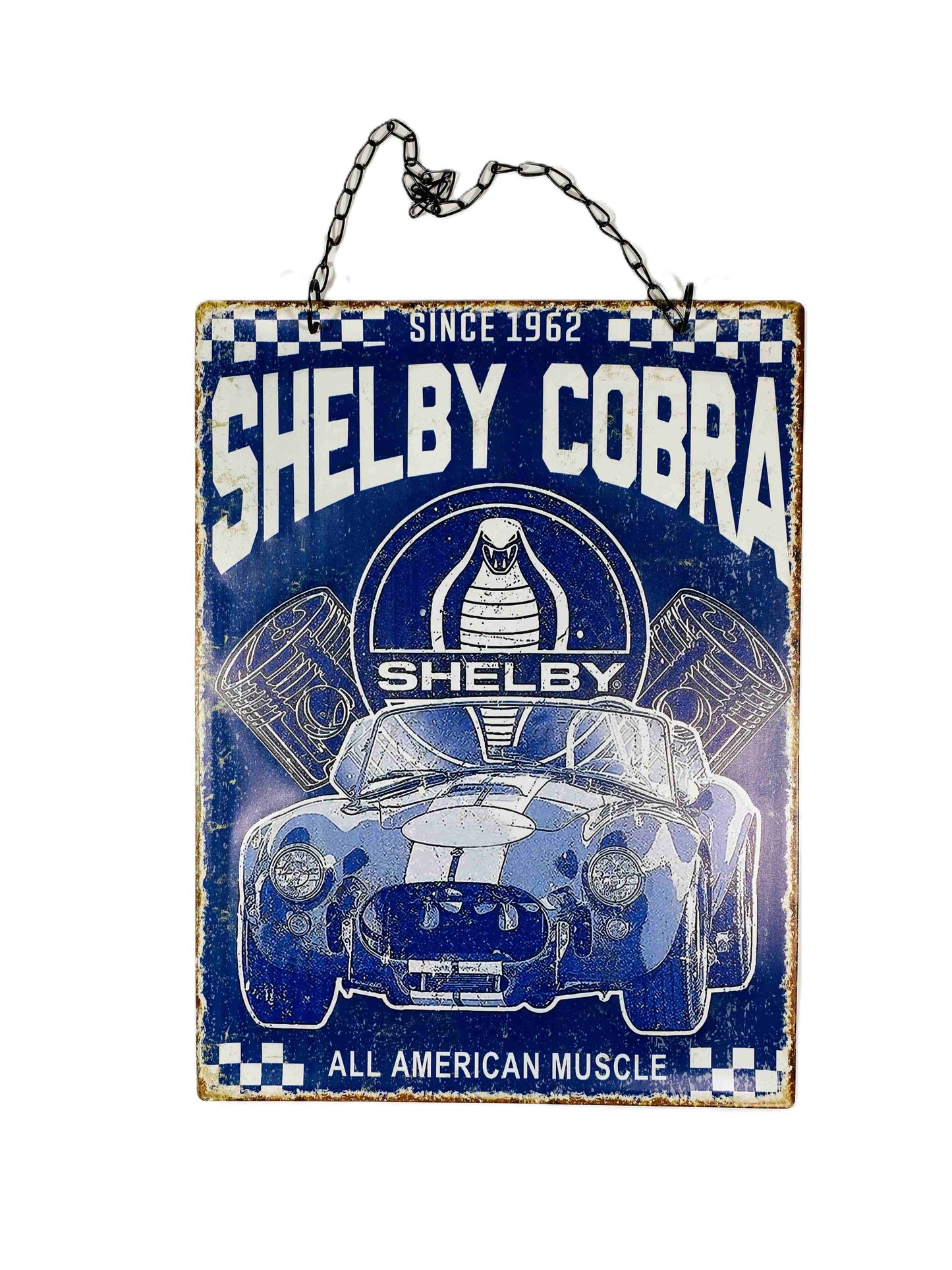 Plåtskylt 30*40, Shelby Cobra