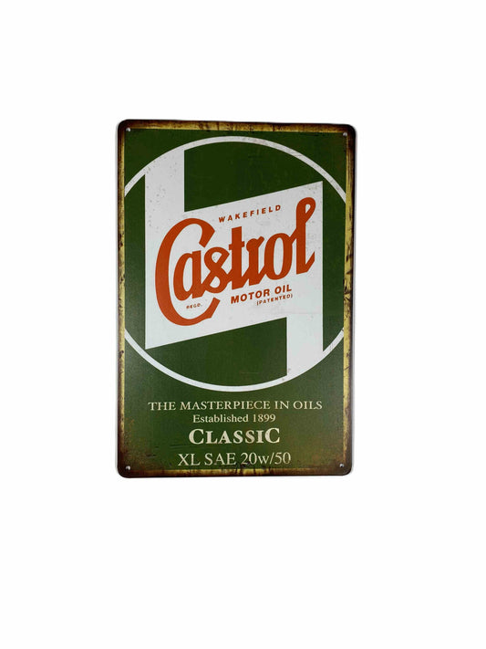 Plåtskylt 20*30, Castrol classic