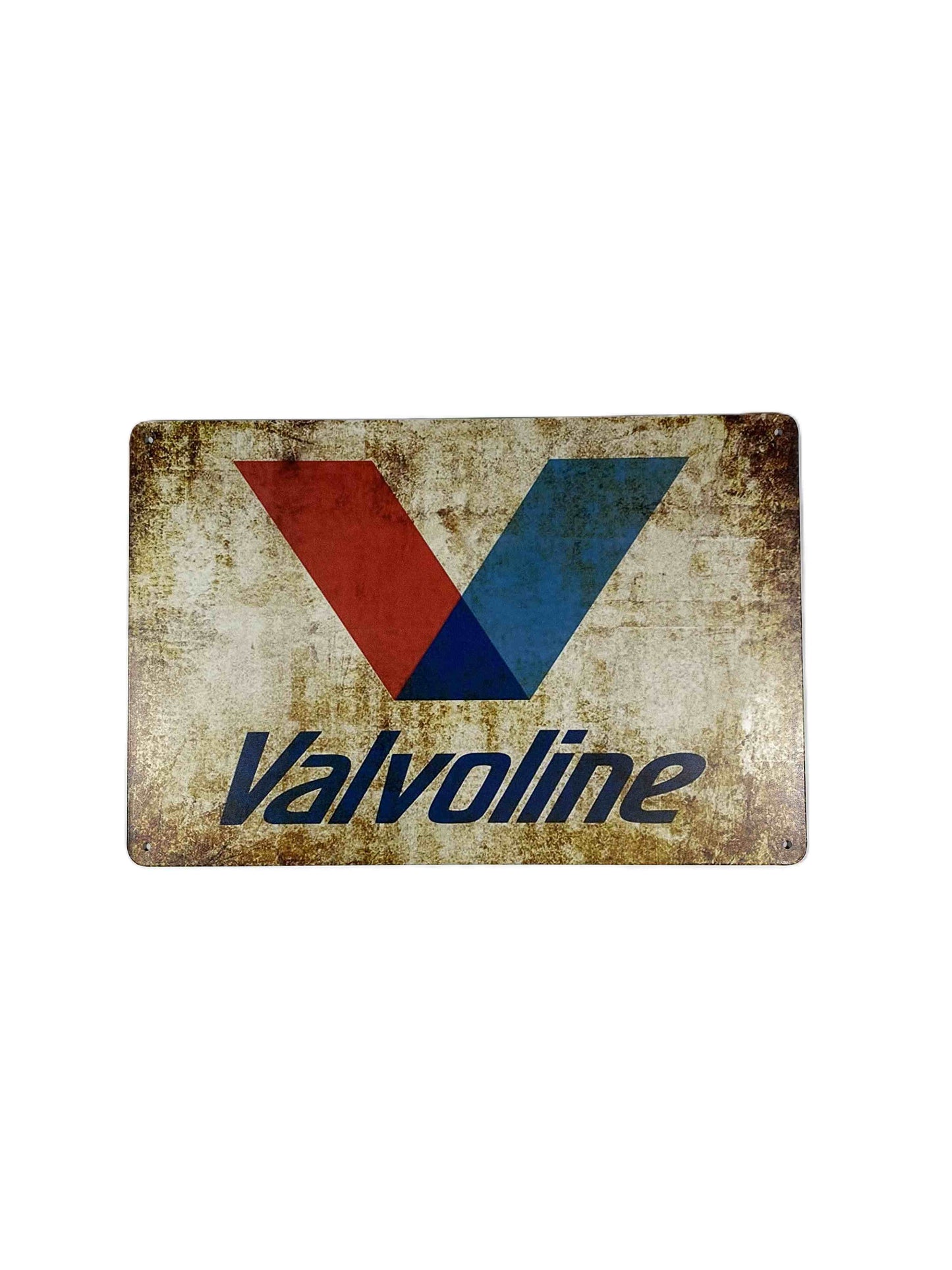 Plåtskylt Valvoline Röd/blå -rost