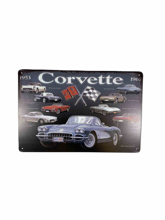 Plåtskylt 20*30, Corvette 1953-1957