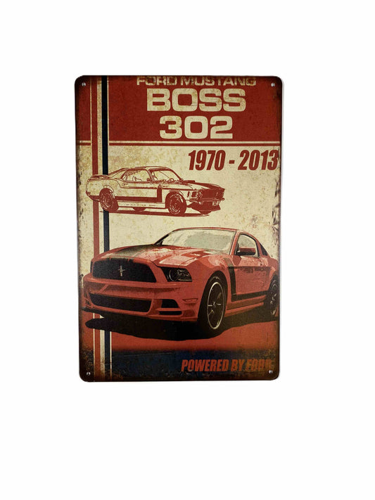 Plåtskylt 20*30, Boss 302