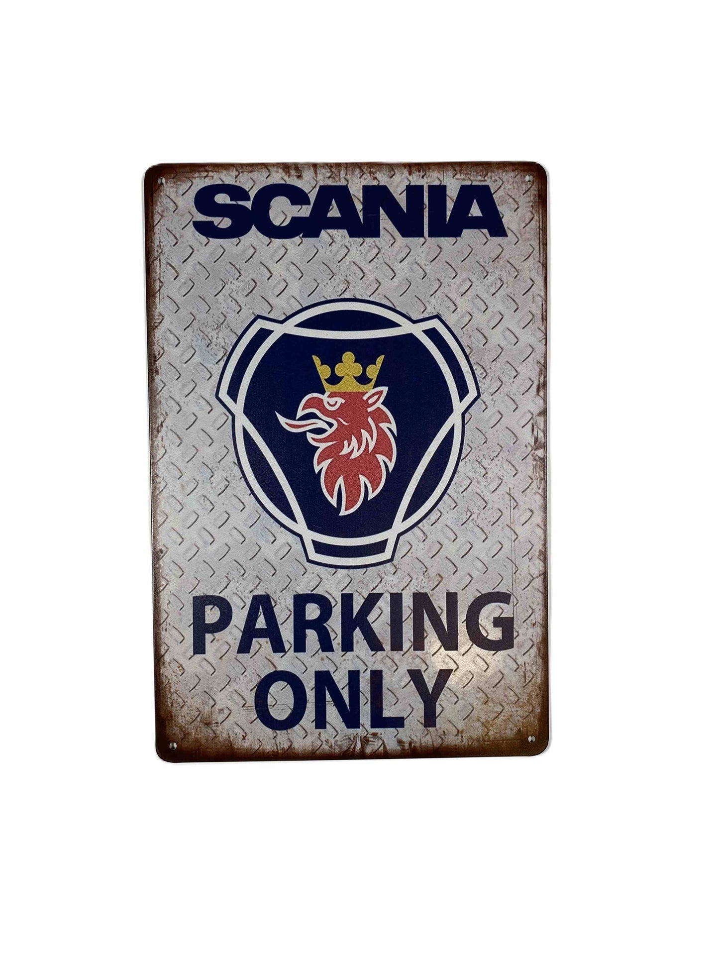 Plåtskylt 20*30, Scania parking only