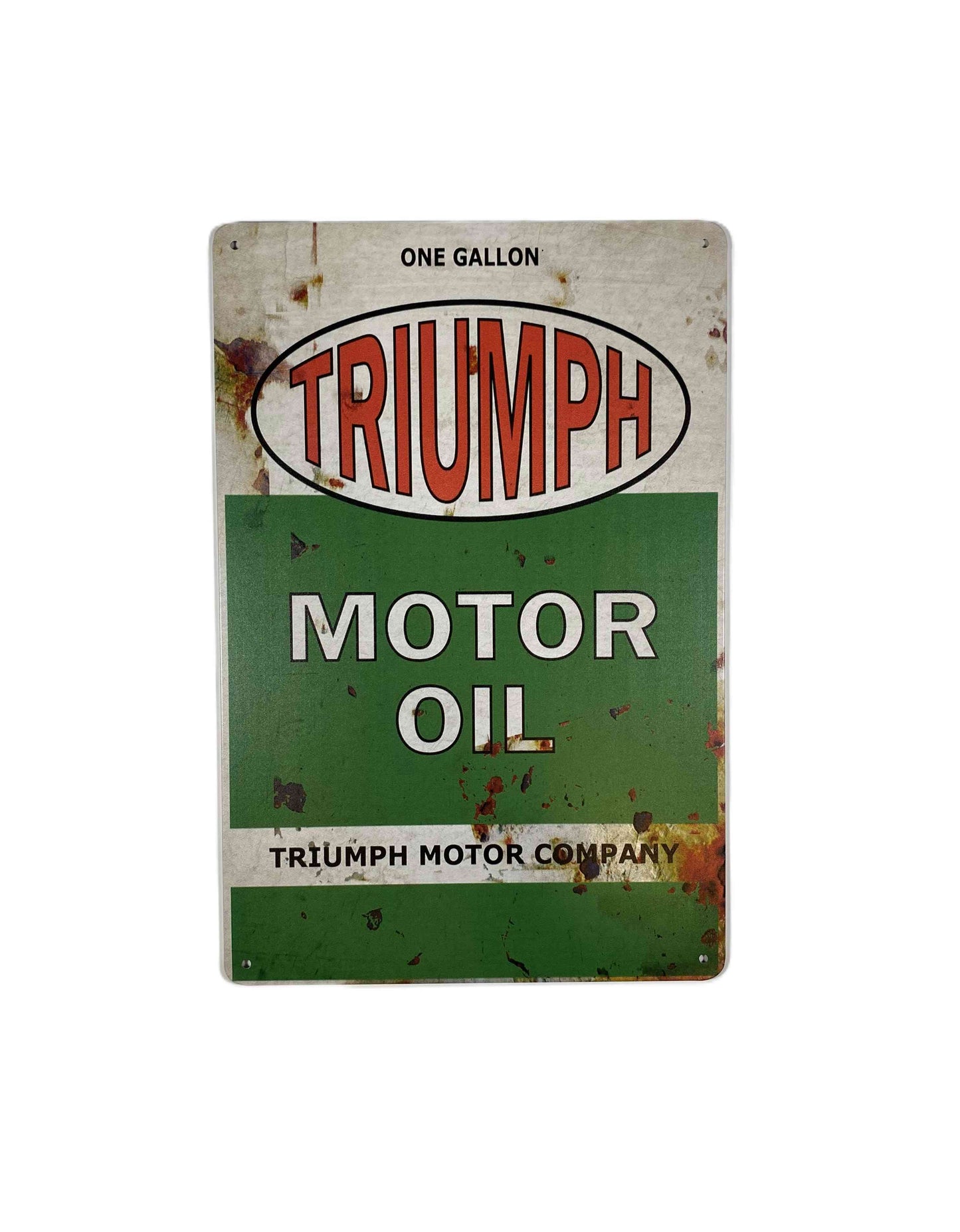 Plåtskylt 20*30, Triumph Motor oil