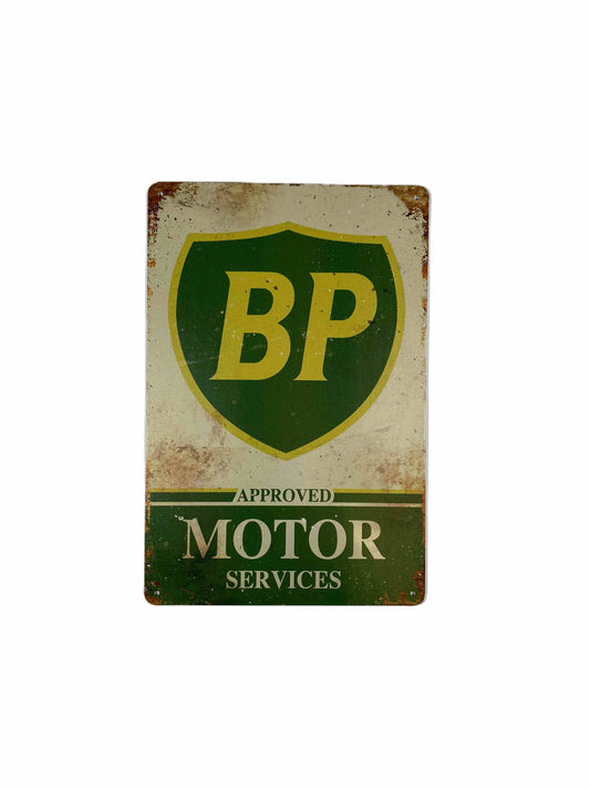 Plåtskylt 20*30, BP Motor services